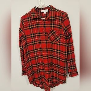 NWT Junior's Hippie Rose | Red Plaid Flannel |  Suze XS | NWT